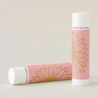 Pink and Gold Glitter Sunflower Mother's Day Lip Balm