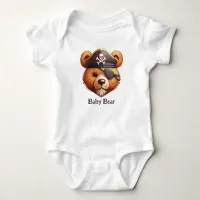 Baby Pirate Bear Baby Bodysuit