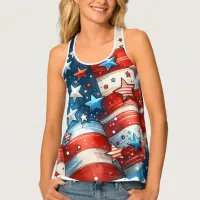 Red, White and Blue | Patriotic Fourth of July Tank Top