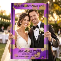 Elegant 47th Amethyst Wedding Anniversary Selfie Frame