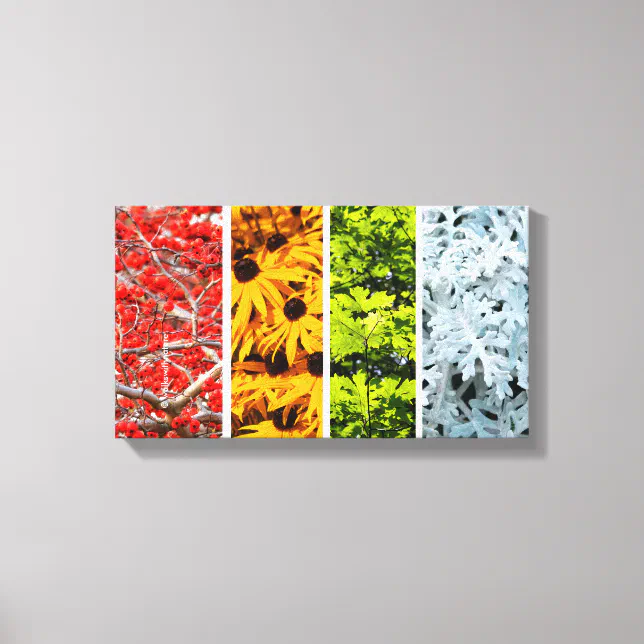 Colors of the Changing Seasons Quadriptych Canvas Print