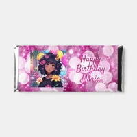 Anime Girl of Color Personalized Birthday Hershey Bar Favors