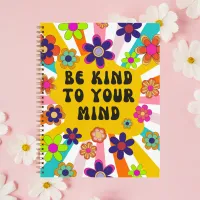 Personalized "Be Kind to Your Mind" Floral  Notebook