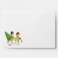 Retro Snowmen Envelope