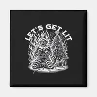 Let's Get Lit Christmas Christmas Celebration Magnet