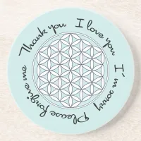 Flower of Life Ho'oponopono Coaster