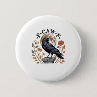 F-Caw-F Raven Moon Gothic Halloween Crow Bird Love Button