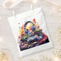 Video Controller and Headphones Boy's Birthday Favor Bag