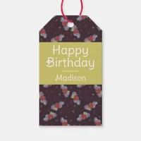 Music Lover Doodles Theme Birthday Party Yellow Gift Tags