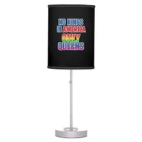 No Kings In America Only Queens Funny Queer Gay Pr Table Lamp