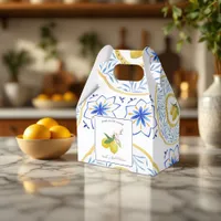 Mediterranean Lemon-Themed Wedding/Bridal Shower Favor Boxes