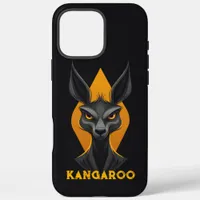 Angry Kangaroo Black iPhone 16 Pro Max Case