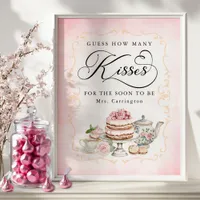Guess How Many Kisses Bridal Shower Sign