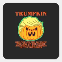 Funny Trumpkin Square Sticker
