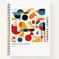 Bauhaus Geometric Abstract Pattern#6 ID1068 Notebook