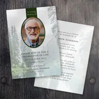 Forest Oval | Funeral Memorial Celebration of Life Invitation