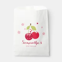 Ma Cherie Cherry Pink Coquette Girl Baby Shower Favor Bag