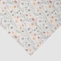 Minimalist Meadowcore Abstract Wildflowers Tissue Paper