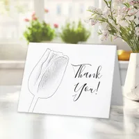 Tulip Sketch Spring Wedding Thank You