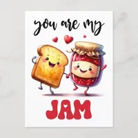 Funny You Are My Jam Punny Valentine Postcard