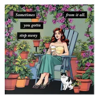 Relaxing with Coffee, Cats and Plants Acrylic Print
