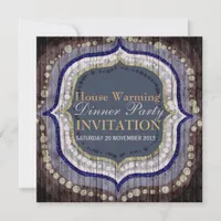 Rustic Bohemian New Home Dinner Party Invitation