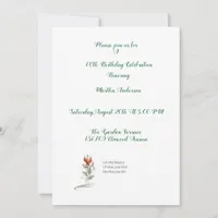 Elegant floral 60th birthday invitation for Mom