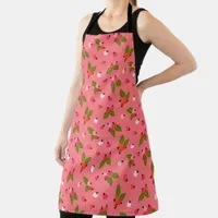 Bright Berry Christmas Pattern Apron