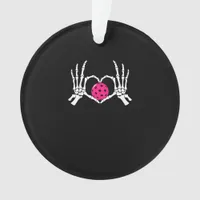 Skeleton Hands Heart Sign Funny Pickle Valentine's Ornament