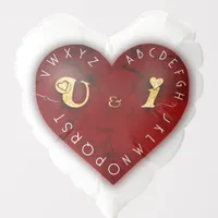 You and I - alphabet game on a red heart Balloon