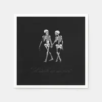 Till Death Do Us Part To The Grave Classic Design Napkins