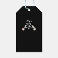 Gothic Valentines Classic - Skeleton Hands Heart  Gift Tags