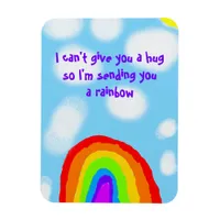 Cute No Hugs Sending You A Rainbow Magnet