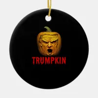 Trumpkin – Funny Donald Pumpkin Halloween  Ceramic Ornament