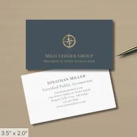 Stylish Compass Logo Business Card