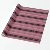 Earthy Pink Stripes Pattern custom Wrapping Paper