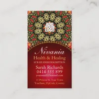 Nirvania Health & Healing New Age Business Card