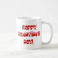 Happy Valentine's Day with Hearts Coffee Mug