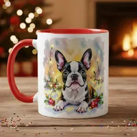 A Sweet Boston Terrier Christmas Mug