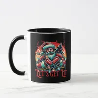 Let's Get Lit Santa Christmas Vibe Classic Mug
