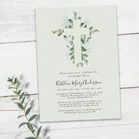 Eucalyptus Cross Celebration of Life Memorial Invitation