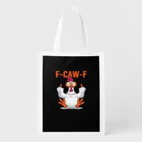 F-Caw-F Funny Chicken Classic Minimal Clean Grocery Bag