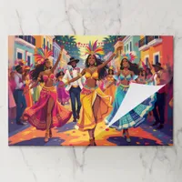 Feliz Carnaval de Rio Colorful Dancers Celebration Paper Pad