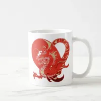 Dragon Heart Valentine Coffee Mug