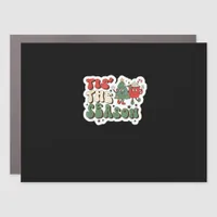 Tis Season Retro Funny Sloth Car Magnet