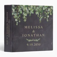 Rustic Greenery Eucalyptus Wedding Photo Album 3 Ring Binder