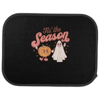 Tis The Season Pumpkin Boo 60s 70s Halloween Costu Car Floor Mat