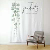 Eucalyptus Grad Name Graduation Photo Background Tapestry