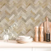 Beige and Cream Herringbone Chevron Wallpaper