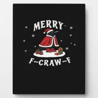 F-Craw-F Crow Christmas F-Caw-F Raven Christmas Cl Plaque